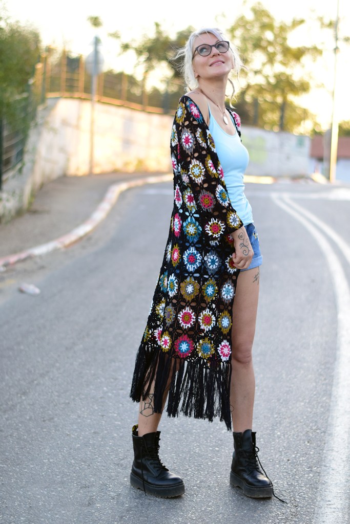 Dancing Dreams crochet cardigan with fringe by Kyla Zoran