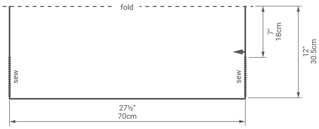 Nevada knit kimono cardigan dimensions diagram